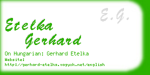 etelka gerhard business card